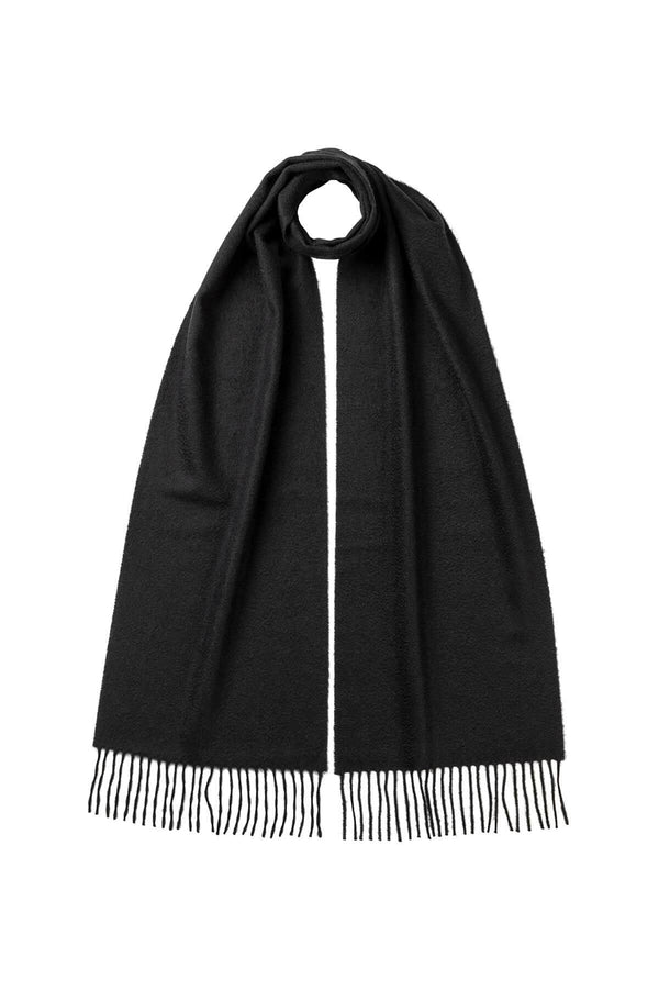 johnstons of elgin Black Cashmere Scarf