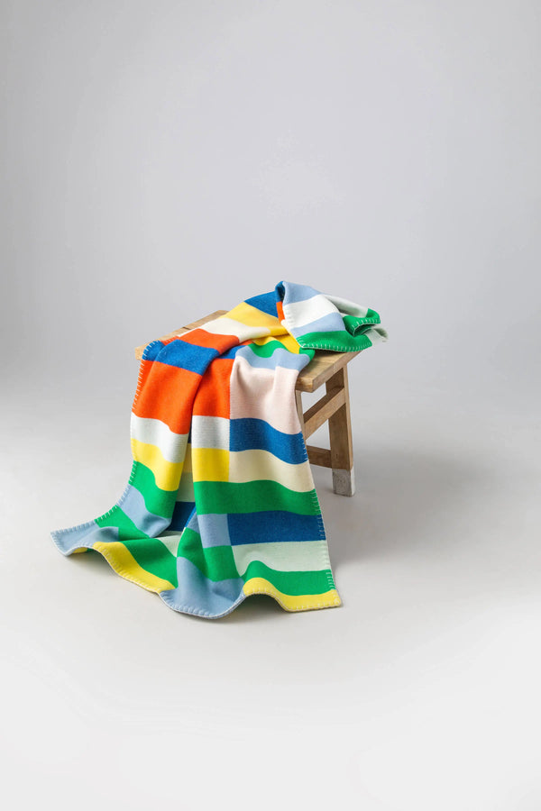 johnstons of elgin 'Block Stripe' Children's Blanket