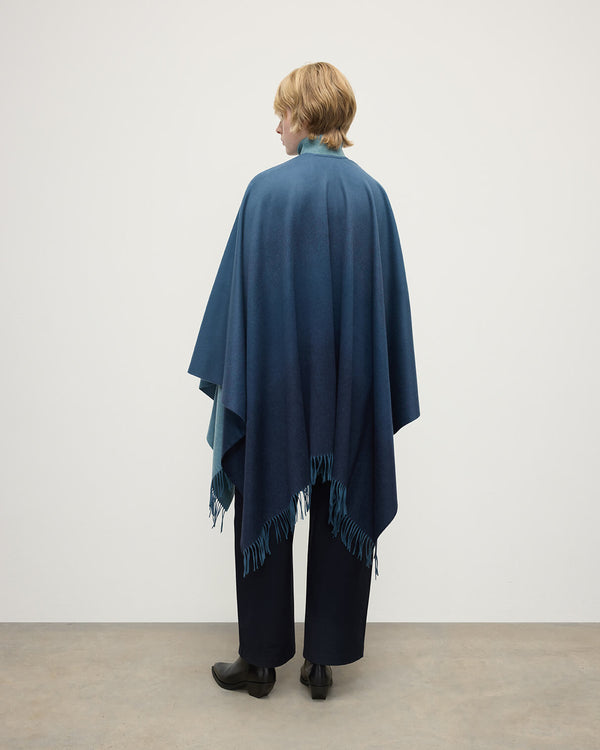 Johnstons Of Elgin Blue Ombré Cashmere Cape