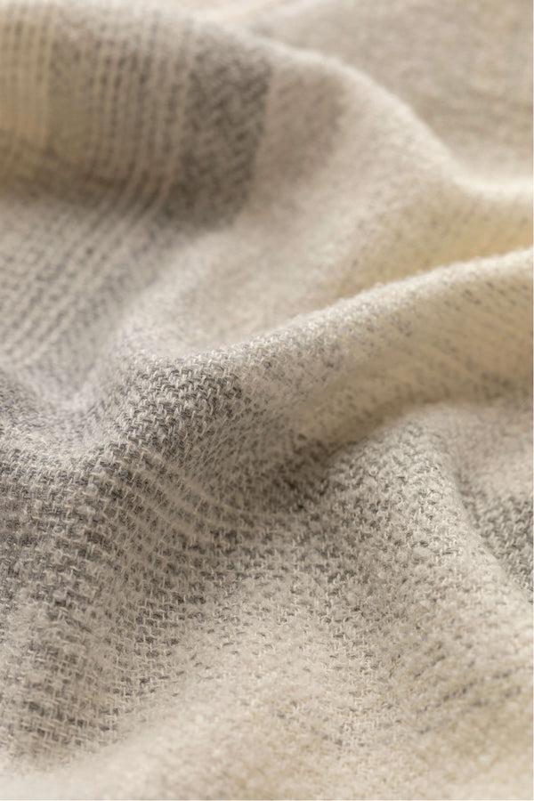 Johnstons Of Elgin Blurred Bouclé White Scarf