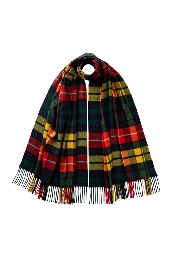 johnstons of elgin Buchanan Tartan Cashmere Stole