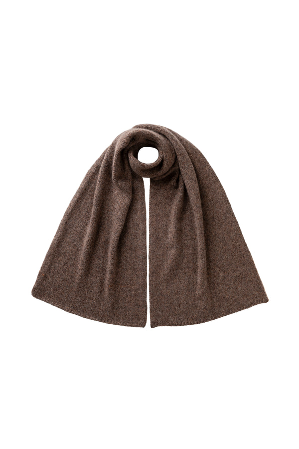 johnstons of elgin Cashmere Bouclé Brown Scarf