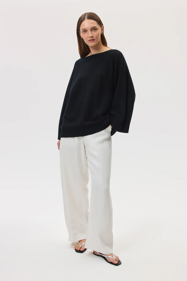 Johnstons Of Elgin Cashmere Cape Black Jumper