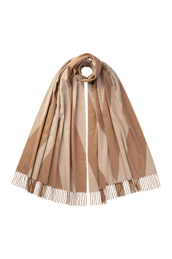 johnstons of elgin Chevron Cashmere & Vicuña Stole