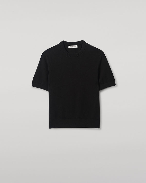 Johnstons Of Elgin Classic Cashmere Black T-shirt