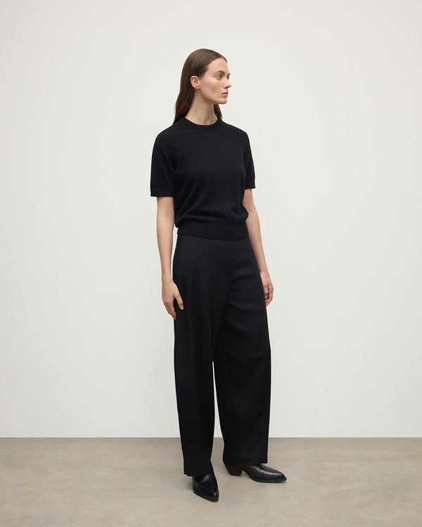 Johnstons Of Elgin Classic Cashmere Black T-shirt