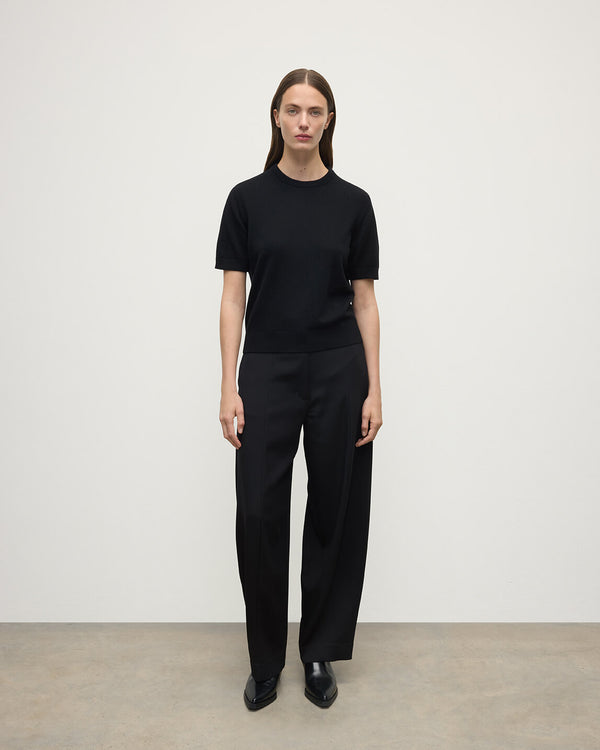 johnstons of elgin Classic Cashmere Black T-shirt