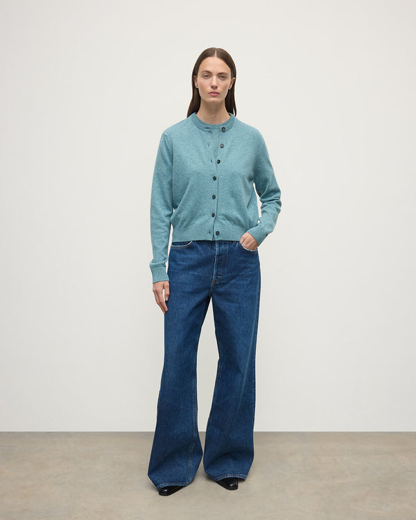 johnstons of elgin Classic Cashmere Green Cardigan