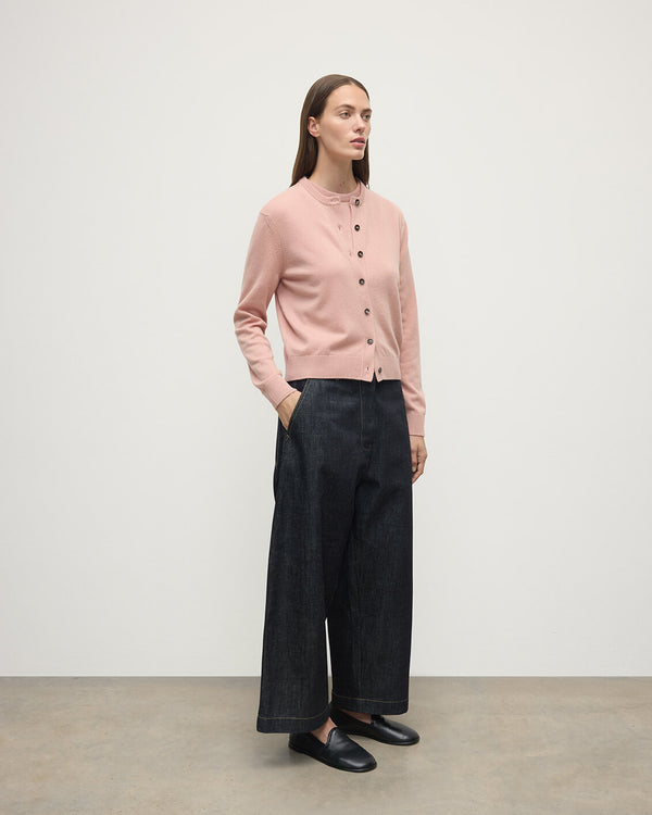 Johnstons Of Elgin Classic Cashmere Pink Cardigan