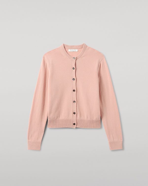 Johnstons Of Elgin Classic Cashmere Pink Cardigan