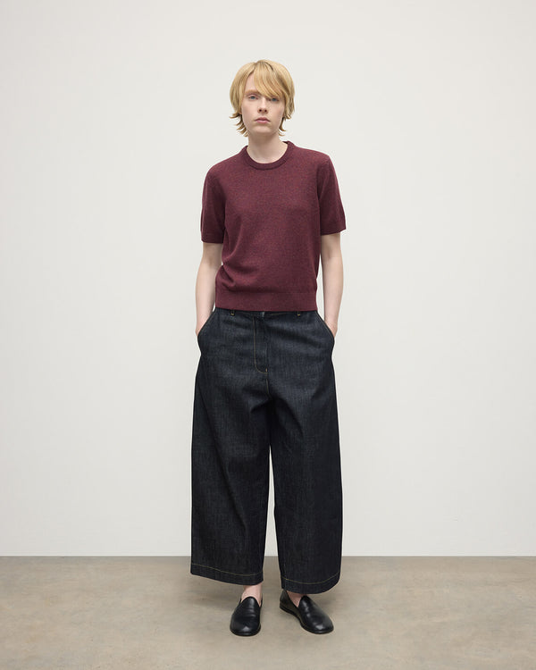 johnstons of elgin Classic Cashmere Purple T-shirt