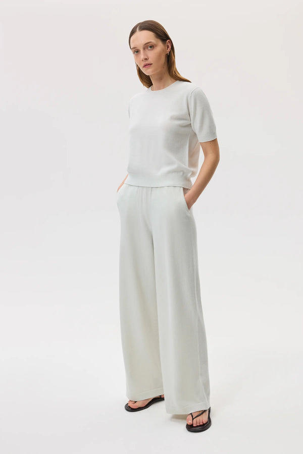 Johnstons Of Elgin Classic Cashmere White T-Shirt