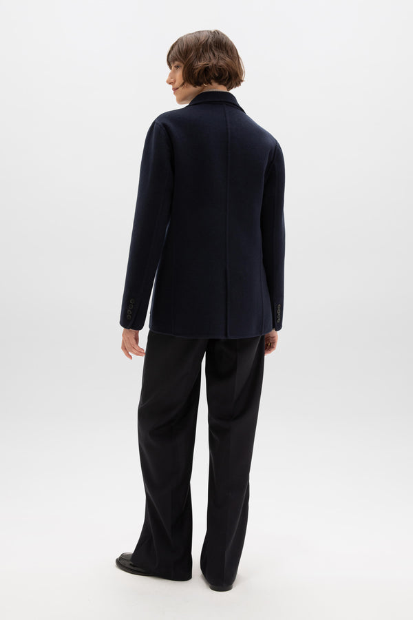Johnstons Of Elgin Classic Navy Cashmere Blazer