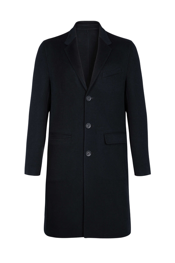 Johnstons Of Elgin Classic Navy Cashmere Coat