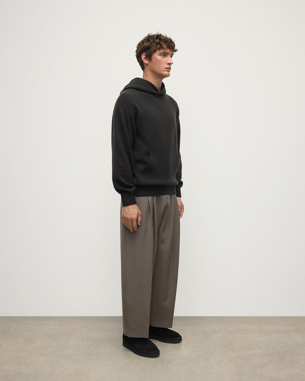 Johnstons Of Elgin Dark Grey Cashmere Hoodie