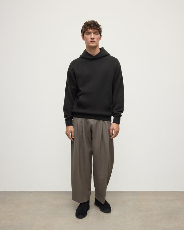 johnstons of elgin Dark Grey Cashmere Hoodie