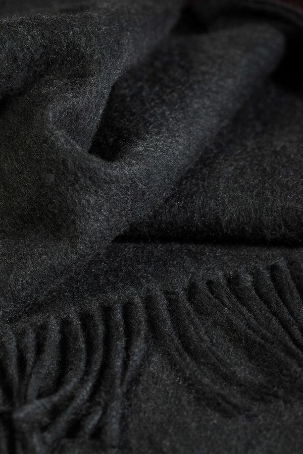 Johnstons Of Elgin Dark Grey Wide Cashmere Scarf