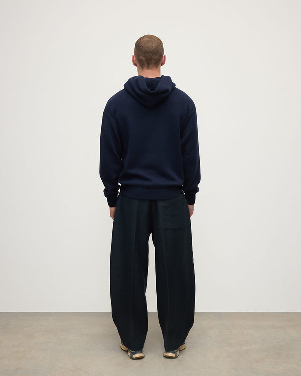 Johnstons Of Elgin Dark Navy Cashmere Hoodie