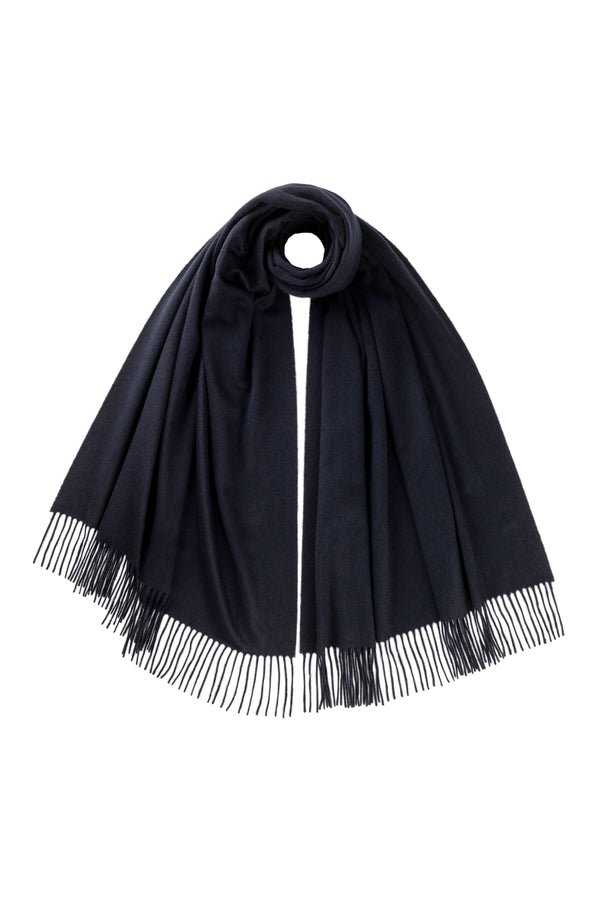 johnstons of elgin Dark Navy Cashmere Stole