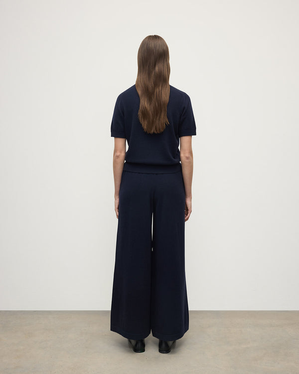 Johnstons Of Elgin Dark Navy Cashmere Trousers