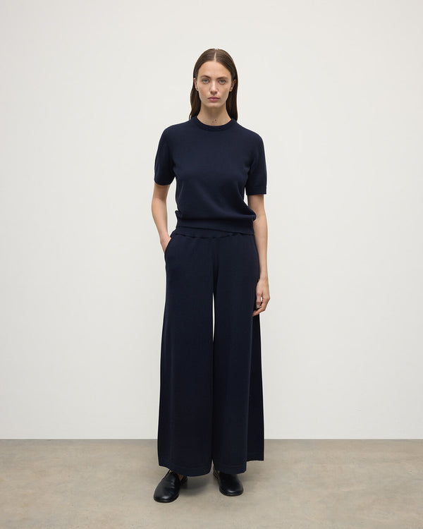 johnstons of elgin Dark Navy Cashmere Trousers