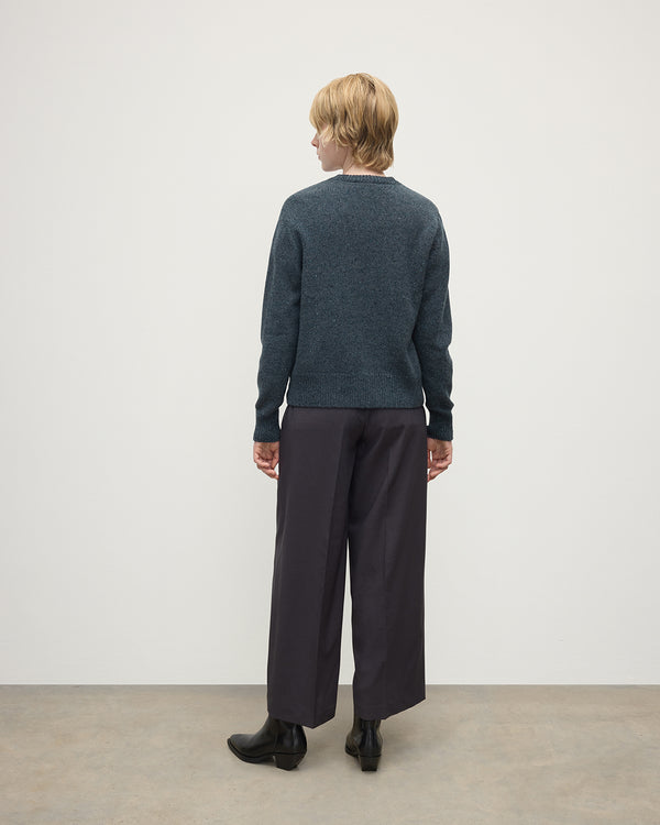 Johnstons Of Elgin Donegal Cashmere Blue Cardigan