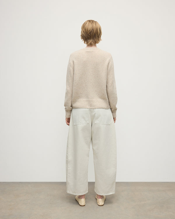 Johnstons Of Elgin Donegal Cashmere Cream Cardigan