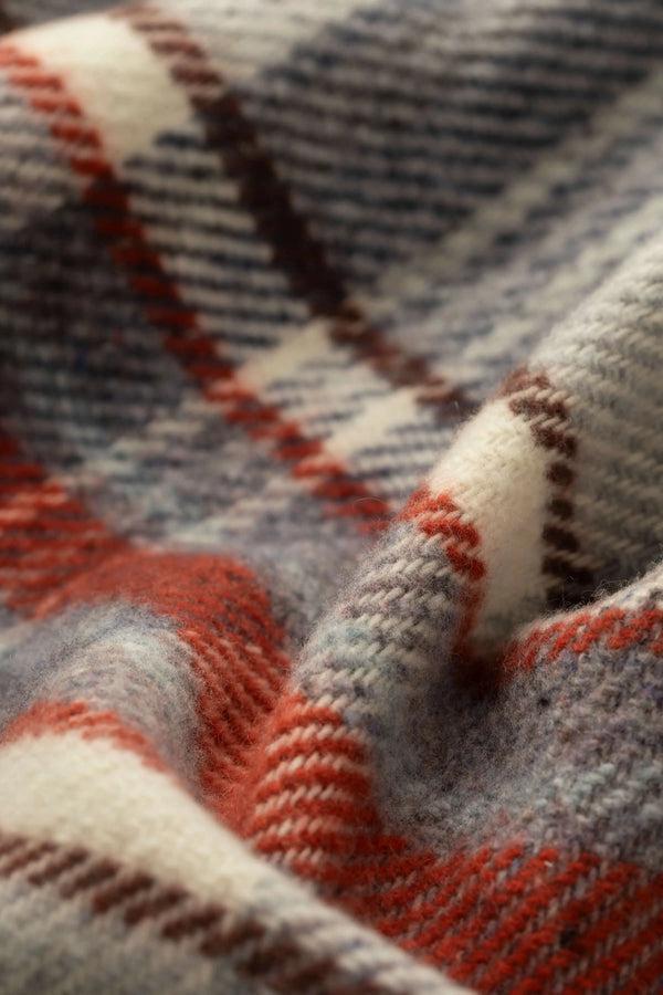 Johnstons Of Elgin Donegal Check Bed Red Throw