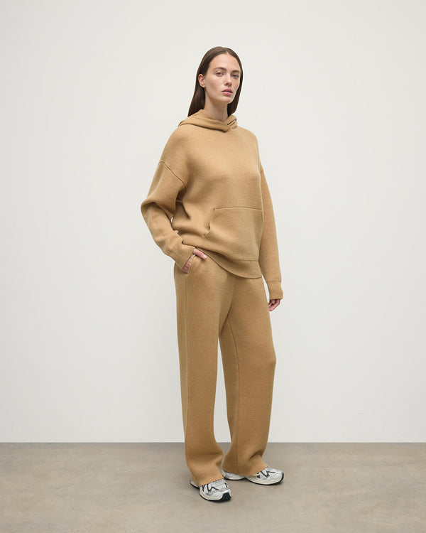 Johnstons Of Elgin Double-Face Camel Hoodie