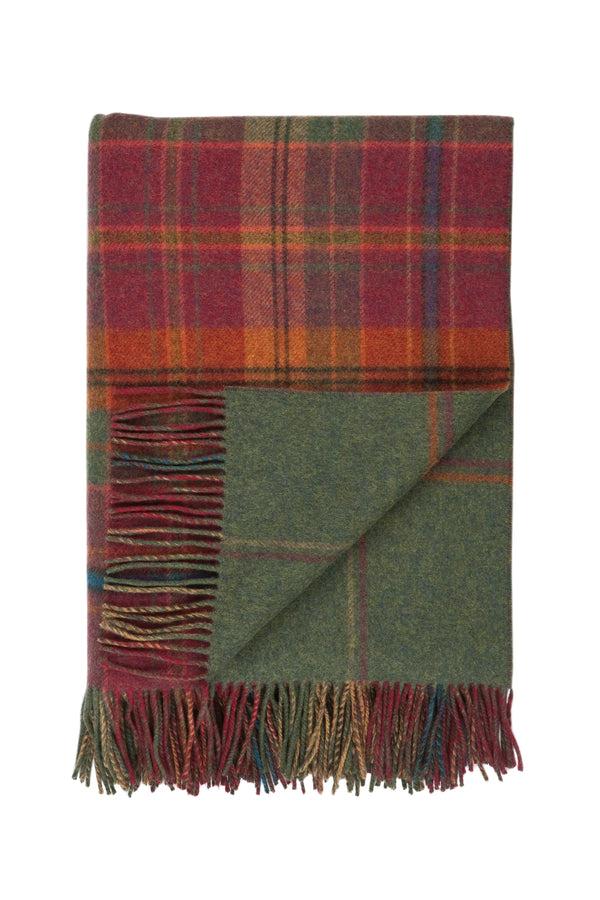 Johnstons Of Elgin Double Face Lambswool Red Throw