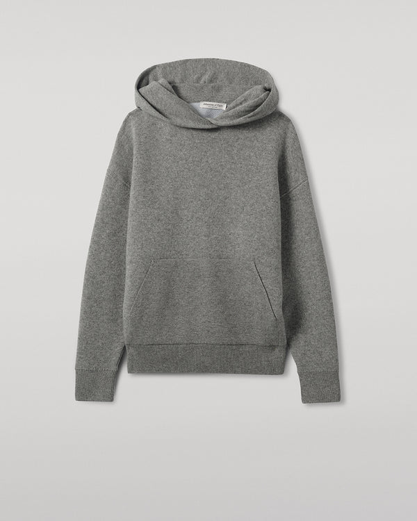 Johnstons Of Elgin Double-Face Light Grey Hoodie