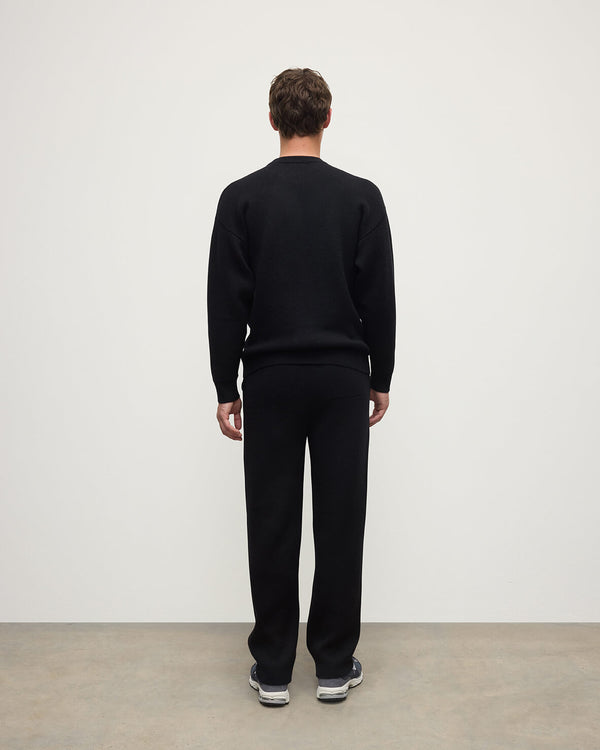 Johnstons Of Elgin Double Faced Black Sweatshirt