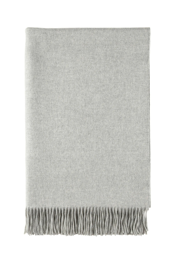 johnstons of elgin Grey Cashmere Bed Throw