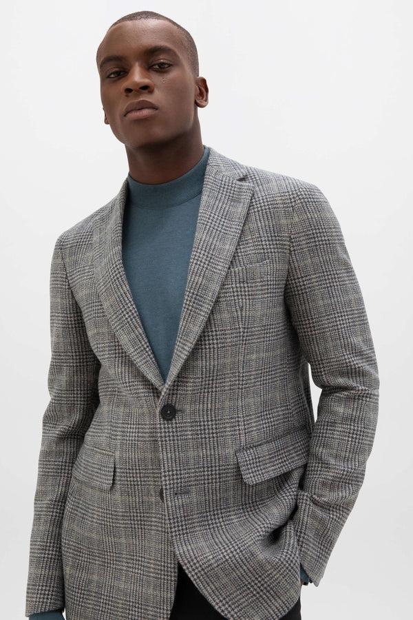 Johnstons Of Elgin Grey Glen Check Tweed Jacket