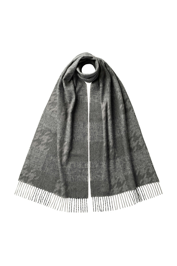 johnstons of elgin Grey Highgrove Heritage Scarf