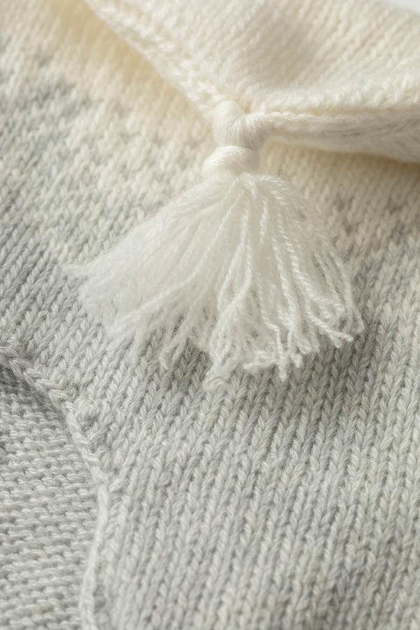 Johnstons Of Elgin Grey Ombre Cashmere Baby Hat