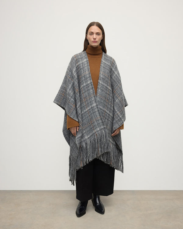 johnstons of elgin Grey Texture Cape