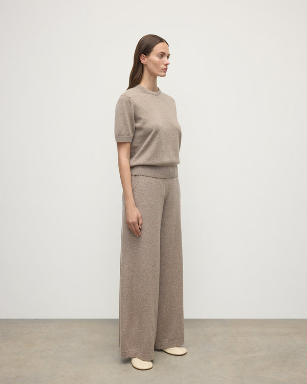 Johnstons Of Elgin Light Brown Cashmere Trousers