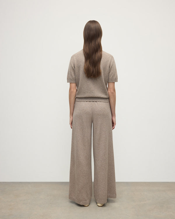 Johnstons Of Elgin Light Brown Cashmere Trousers