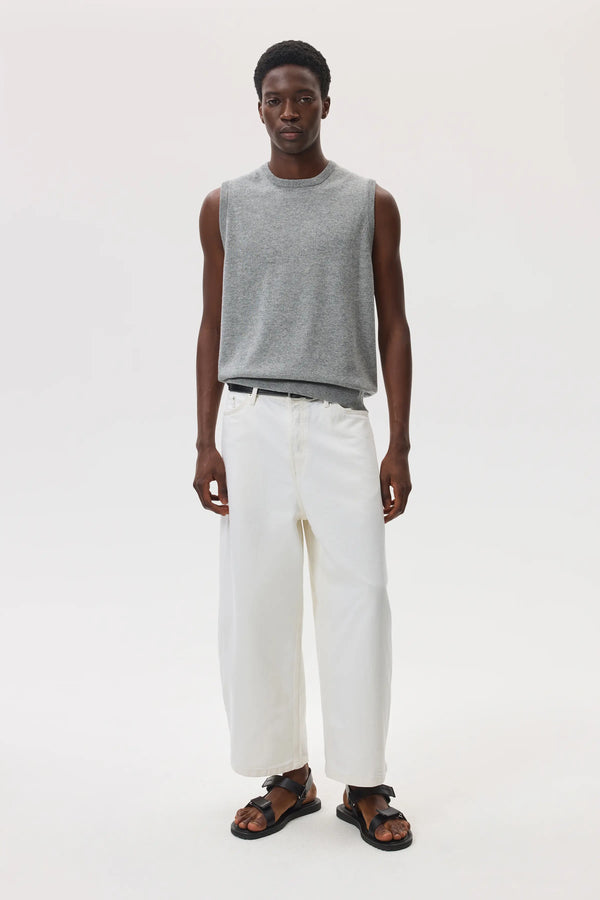 Johnstons Of Elgin Light Grey Cashmere Tank