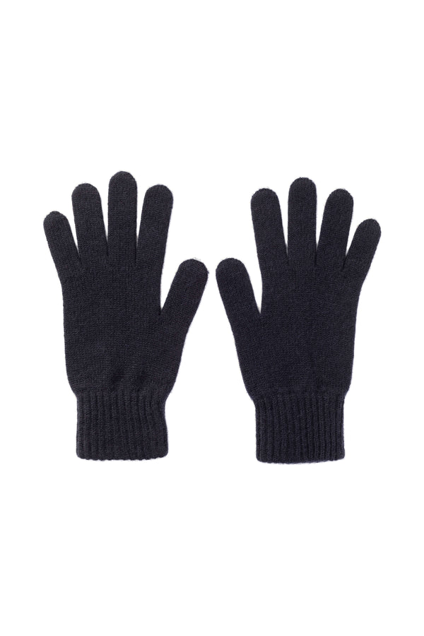 johnstons of elgin Men's Cashmere Dark Navy Gloves