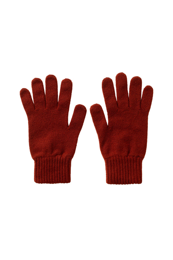 johnstons of elgin Men's Cashmere Dark Red Gloves