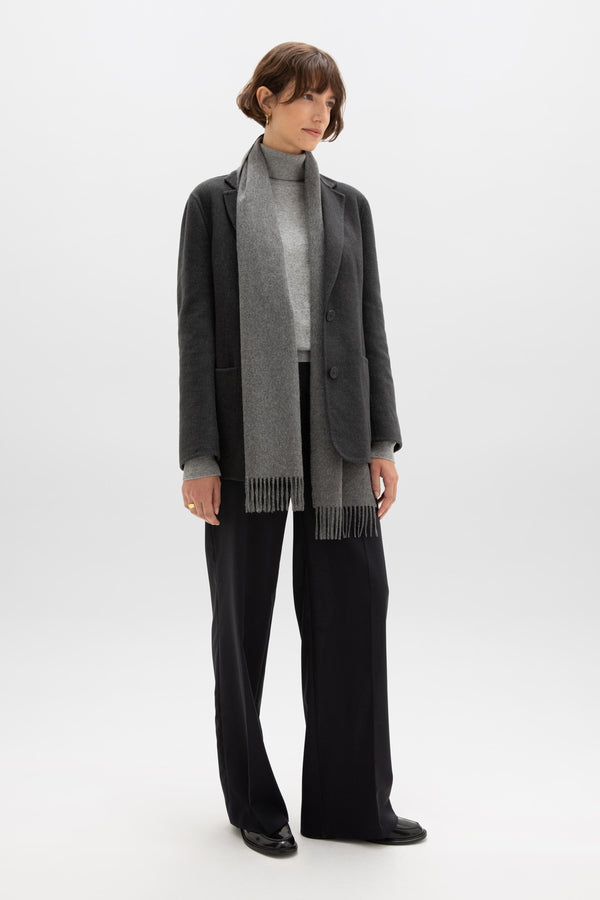 Johnstons Of Elgin Mid Grey Cashmere Scarf