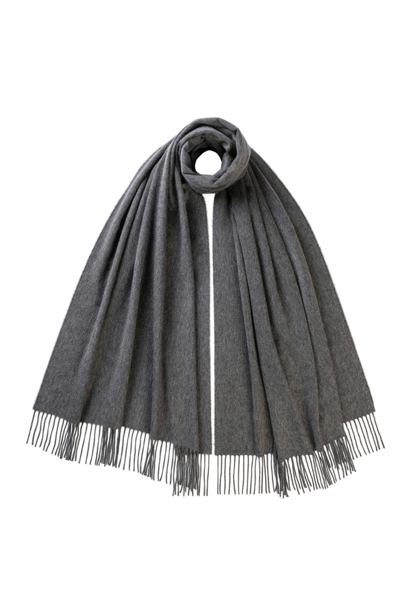 johnstons of elgin Mid Grey Cashmere Stole