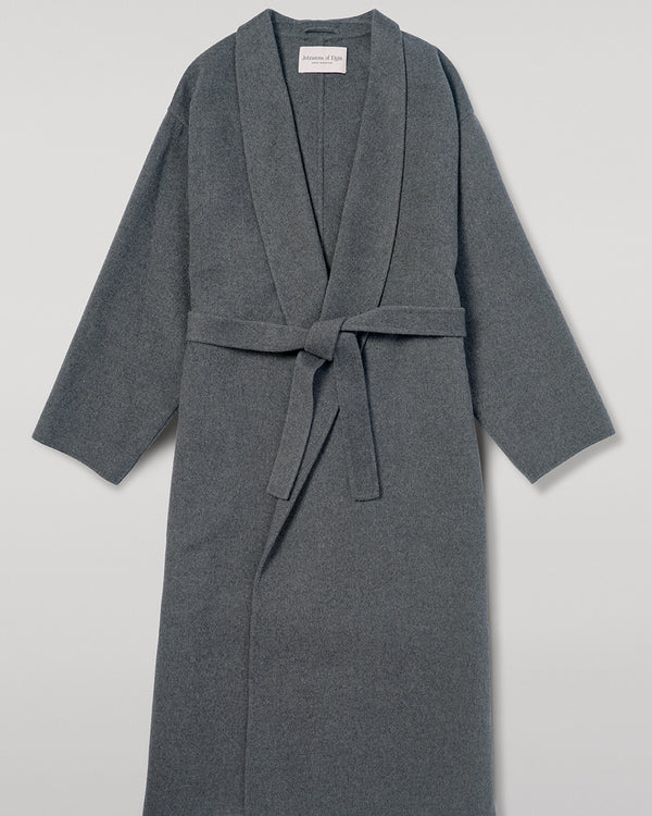 Johnstons Of Elgin Mid Grey Cashmere Wrap Coat