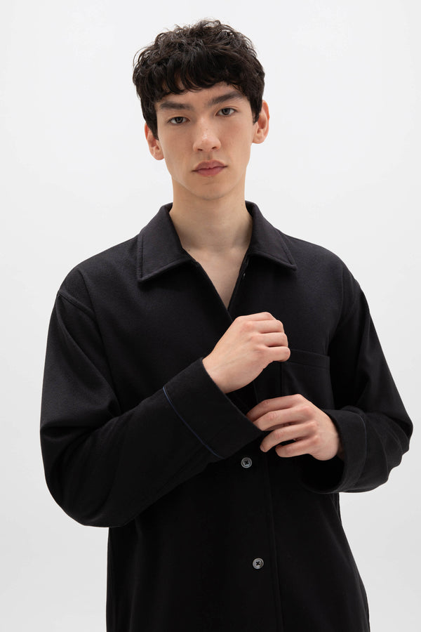 Johnstons Of Elgin Navy Cashmere Pyjama Lounge Set