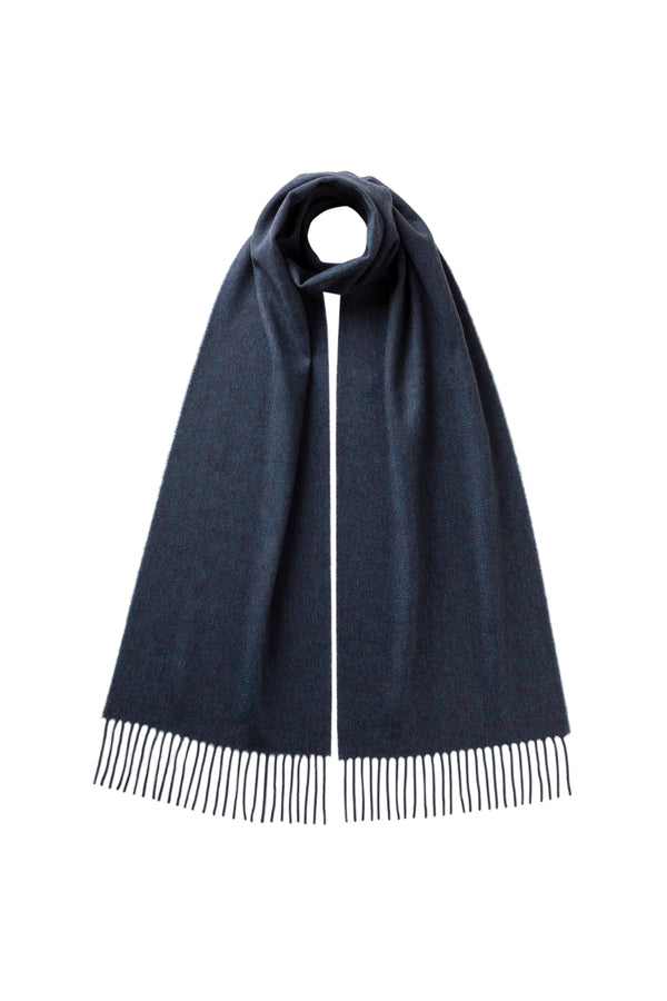 johnstons of elgin Navy Cashmere Scarf