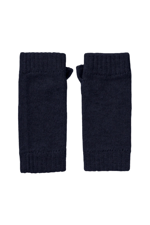 johnstons of elgin Navy Cashmere Wrist Warmers