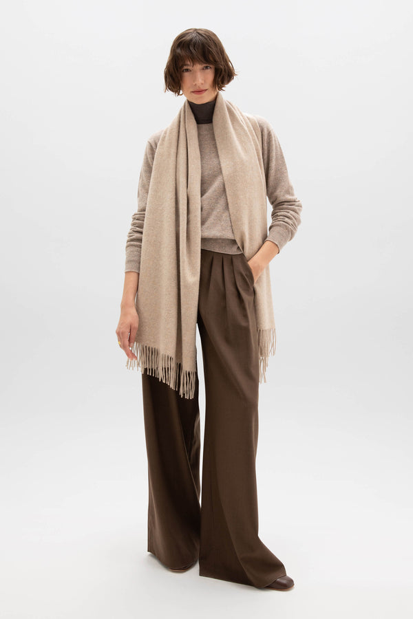 Johnstons Of Elgin Oatmeal Cashmere Stole