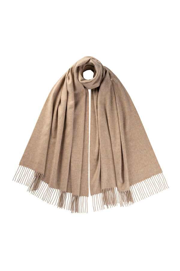 johnstons of elgin Oatmeal Cashmere Stole